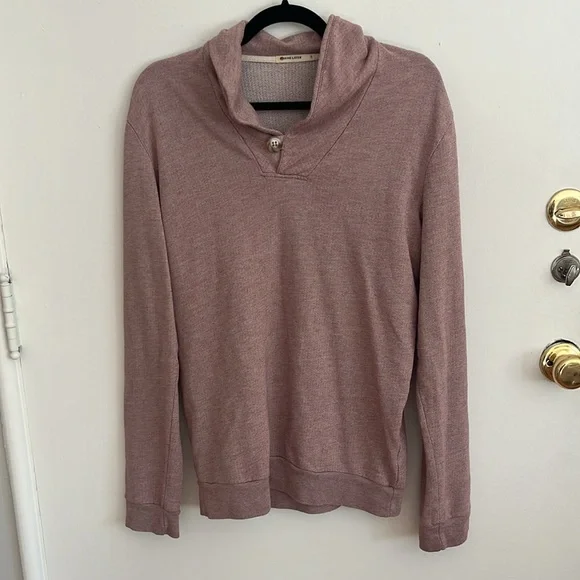 Marine Layer Davis Shawlneck in Syrah Mini Stripe - S - Picture 3 of 7